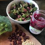 Broccoli Salad with Fermented Beets