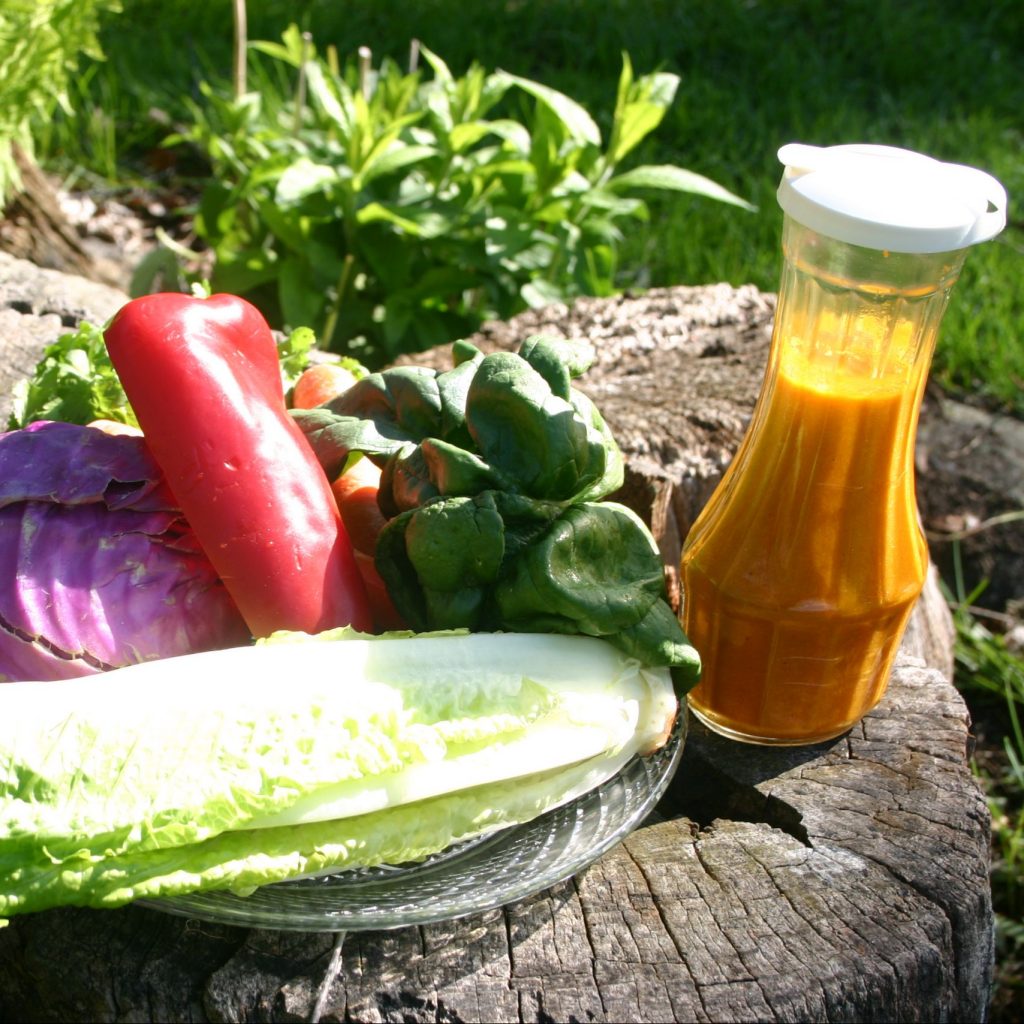 Fermented Ginger Carrot Salad Dressing and Sauce