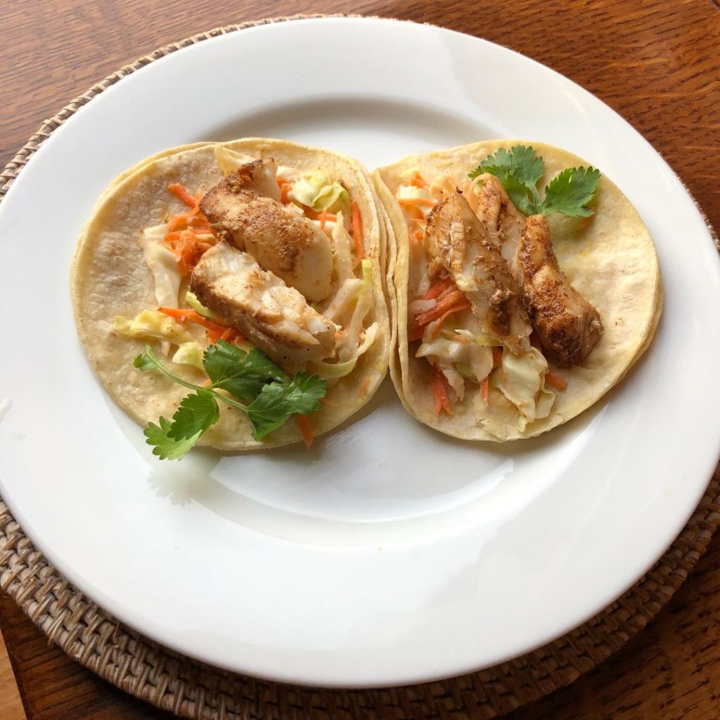 Fish Fermented Ginger Carrots Tacos