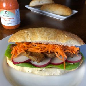 Tempeh Bahn Mi with Fermented Ginger Carrots